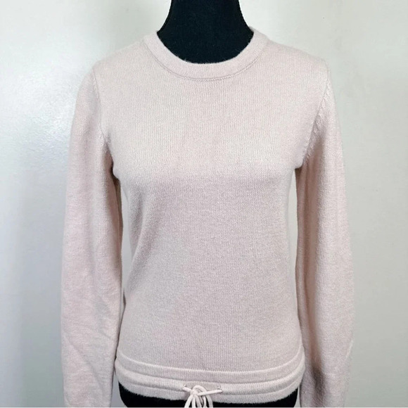 Heartloom Crew Neck  Tie Waist Sweater Beige Color - Picture 3 of 16